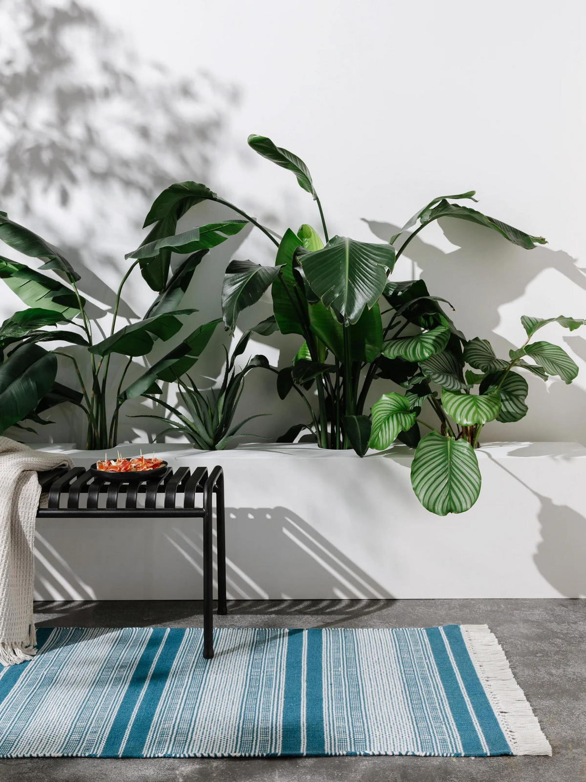 OUTDOOR-LÄUFER Siena handgewebt 80/250 cm - Petrol, Kunststoff (80/250cm) - benuta Nest