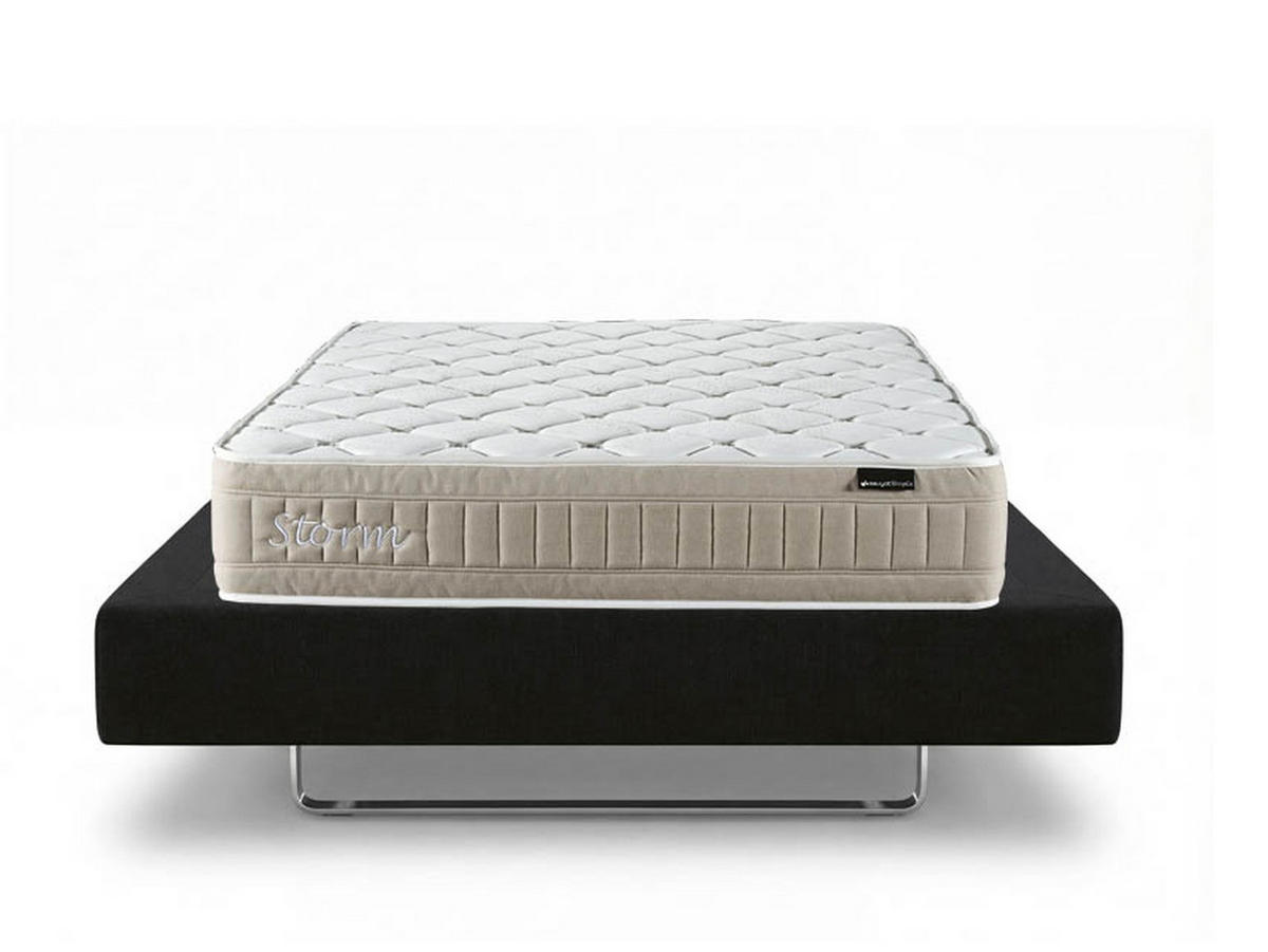 POLSTERBETTSET Storm 100x200 Taupe - Taupe, Textil/Metall (100/200cm) - Villa Möbel