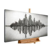 HOLZBILD Silber 120/55 cm - Silberfarben, Holz (7.6/55cm) - KUNSTLOFT
