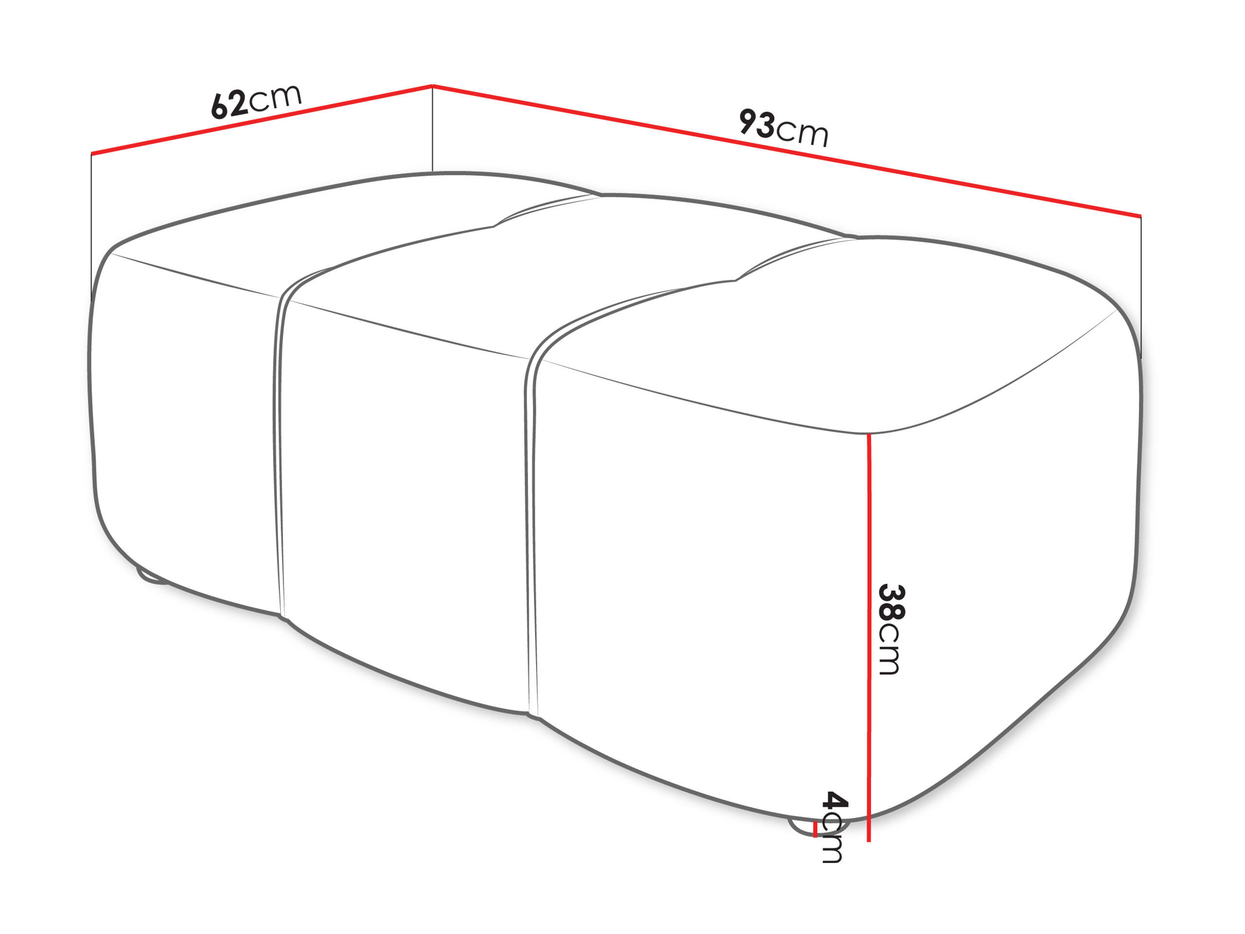 Thumbnail - Mirjan24 Polsterhocker, Beige, Textil, Rechteckig, 93x38x62 cm, Wohnzimmer, Hocker, Sitzhocker