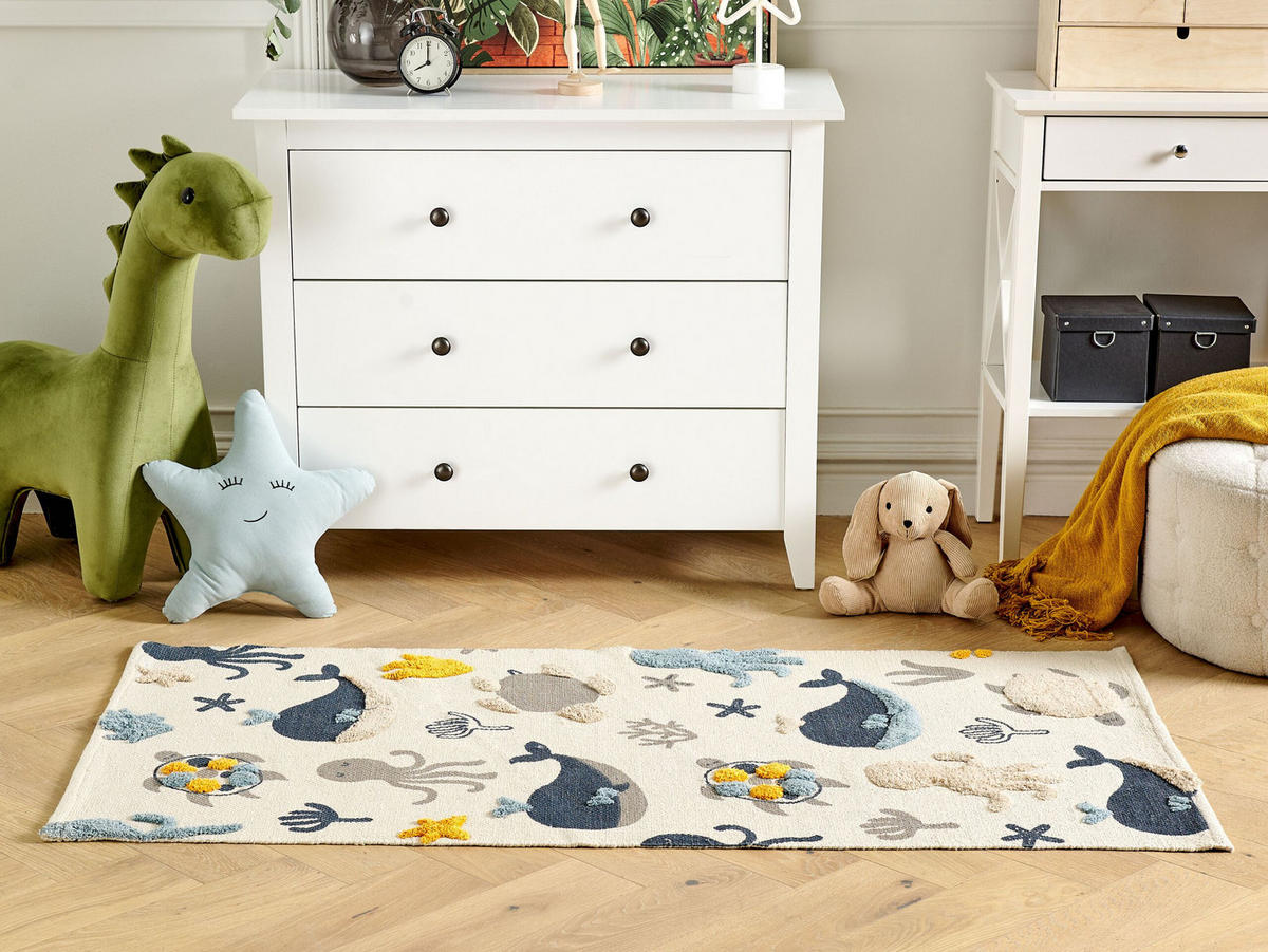 KINDERTEPPICH Porsea 150/80 cm - Multicolor, Textil (80/150cm) - Beliani