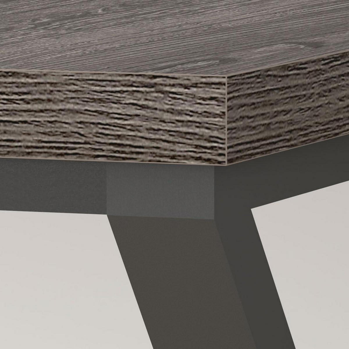 SCHREIBTISCH Dunkelgraue Eiche 180 x 80 x 75 cm - Anthrazit, Holzwerkstoff (80/177.8/75cm)