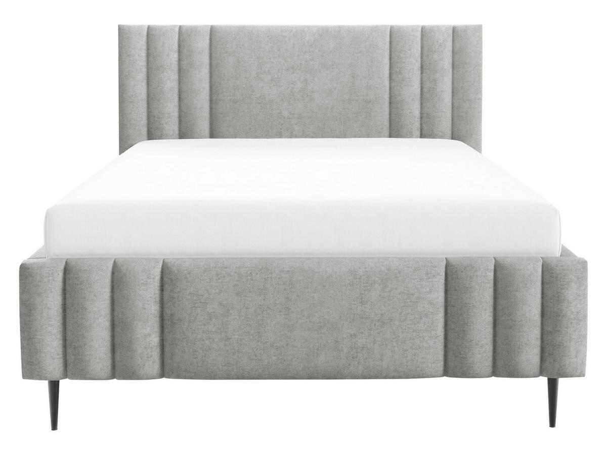 POLSTERBETT Ribo Leg - Schwarz/Grau, Holz/Textil (140/200cm) - MIRJAN24