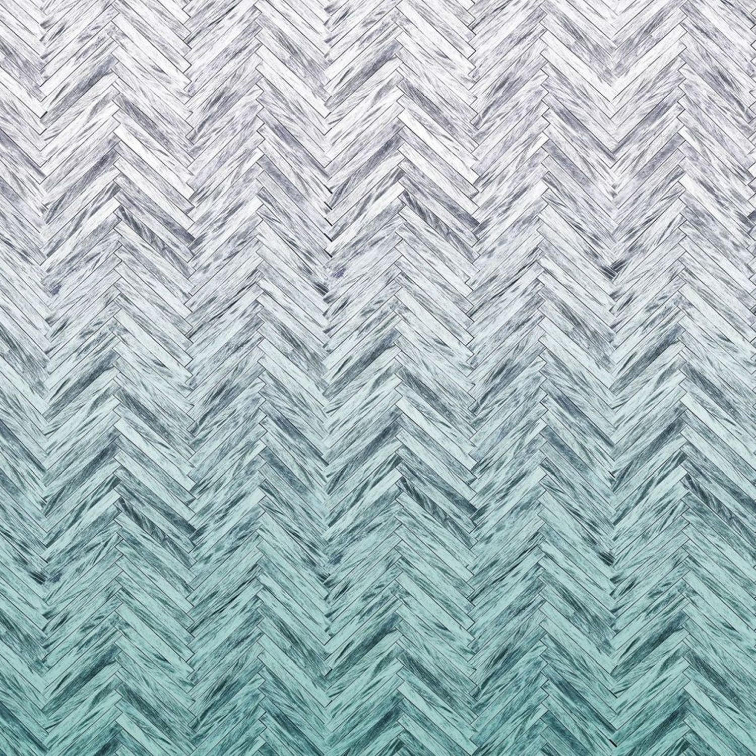FOTOTAPETE Fischgrätenmuster 400 x 250 cm - Blau, Papier (400/250cm) - Sanders & Sanders