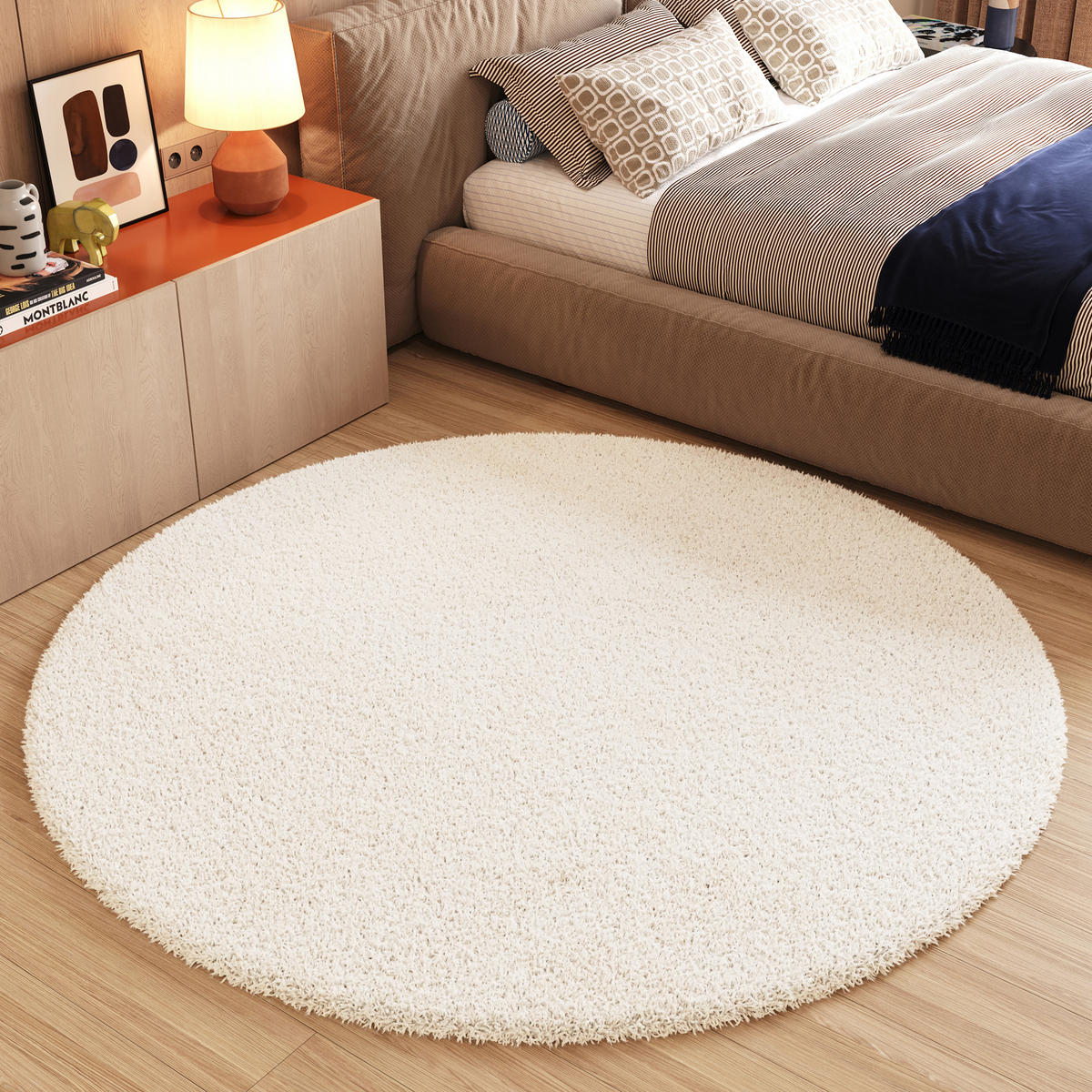 TEPPICH ESSENCE ROUND Creme 80/80 cm - Creme, Textil (80/80cm) - Tapiso