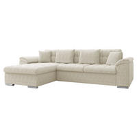 ECKSOFA Diana Cord, Seite: Links - Naturfarben, Holz/Textil (280/160cm) - MIRJAN24