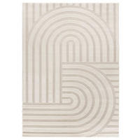 WEBTEPPICH Mit Relief In Weiß Snowy 120/170 cm - Weiß, Naturmaterialien/Textil (120/170cm) - Atticgo