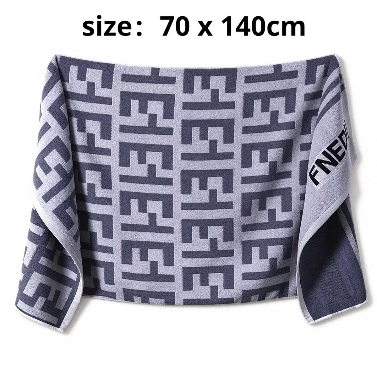 HANDTUCH – Großes Badetuch – 70 x 140 cm – Grau - Grau, Textil (140/70cm)