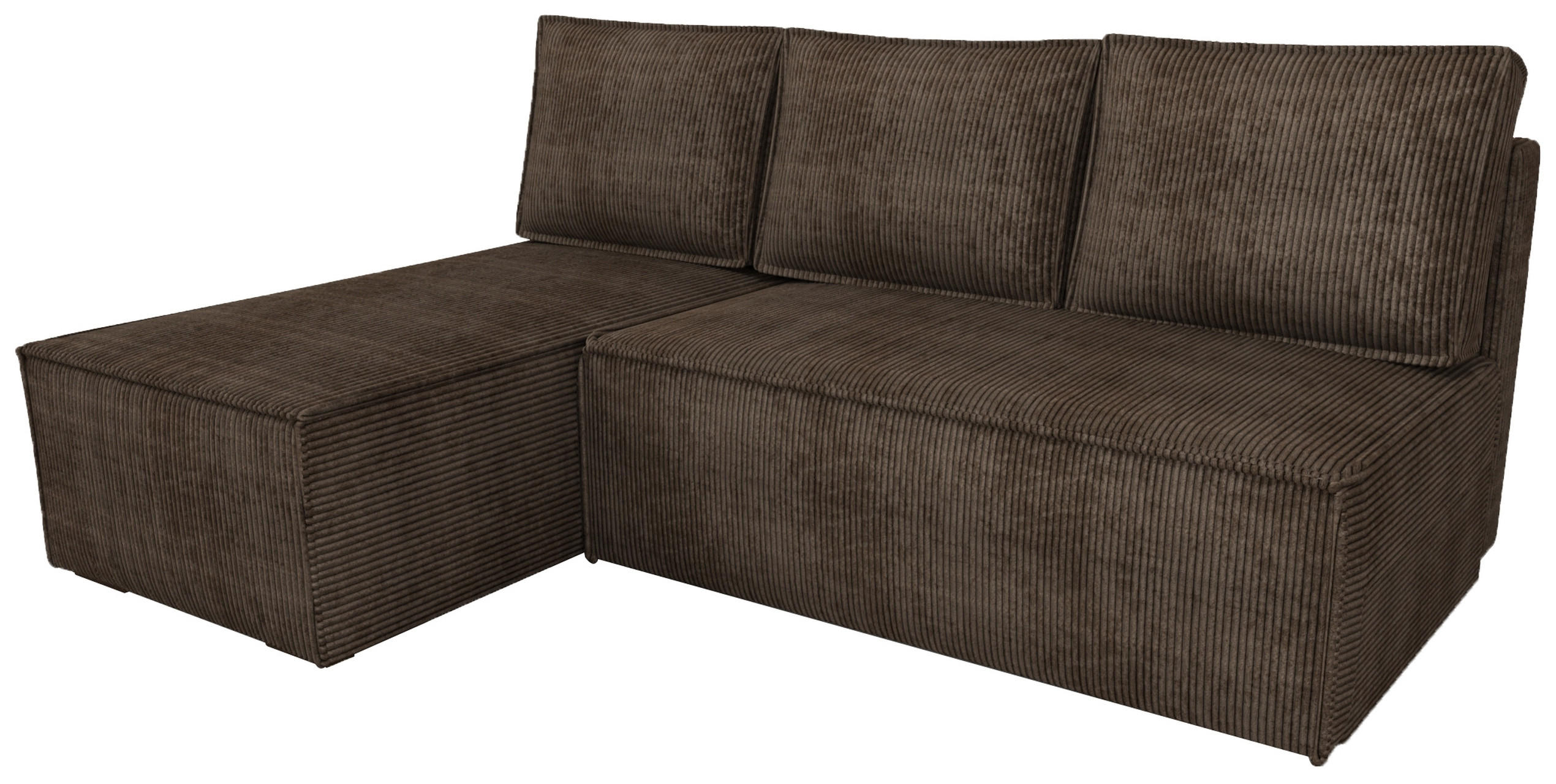 ECKSOFA Hector mit Schlaffunktion Braun Cord - Braun, Textil (200/141cm) - Bromarkt