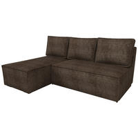 ECKSOFA Hector mit Schlaffunktion Braun Cord - Braun, Textil (200/141cm) - Bromarkt