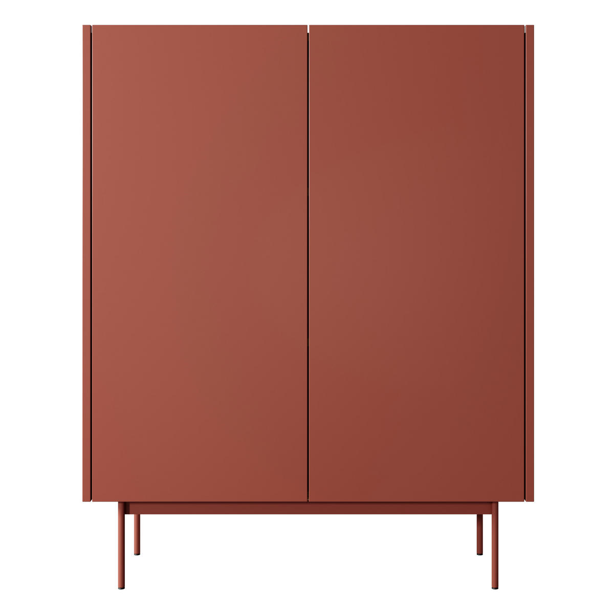 SIDEBOARD KELOWNA KOM2-2D System der leisen Schließung der Fronten, Rot - Rot, Holzwerkstoff/Kunststoff (97/122/37cm) - Komodee