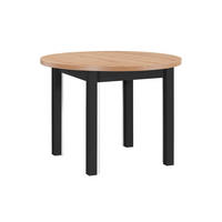 ESSTISCH Poli 4, 100-180 cm, artisan - Schwarz/Eiche Artisan, Holz (180/100/76cm) - Leaf Design