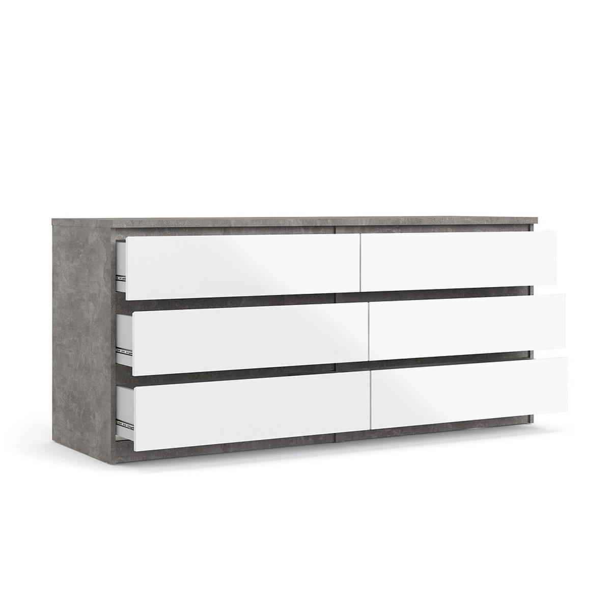 SIDEBOARD Beton Dekor - Grau, Holzwerkstoff (154/70/50cm) - ebuy24