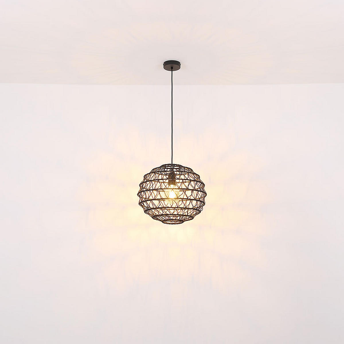 LED HÄNGELEUCHTE Metall Schwarz - Schwarz, Metall (29/29/120cm) - Globo Lighting