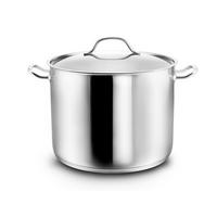 KOCHTOPF Gigantos, Edelstahl, Induktion, 12,5 Liter, Ø 28 cm, Höhe 21 cm - Edelstahlfarben, Metall (28cm) - KOPF