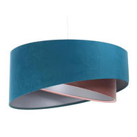 HÄNGELEUCHTE Rosa 50/23 cm - Blau, Kunststoff (50/1.3/23cm) - ONZENO