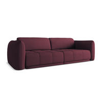 3-SITZER SOFA Chenille Stoff Rot - Rot/Weinrot, Kunststoff/Textil (210/74/105cm) - Makamii