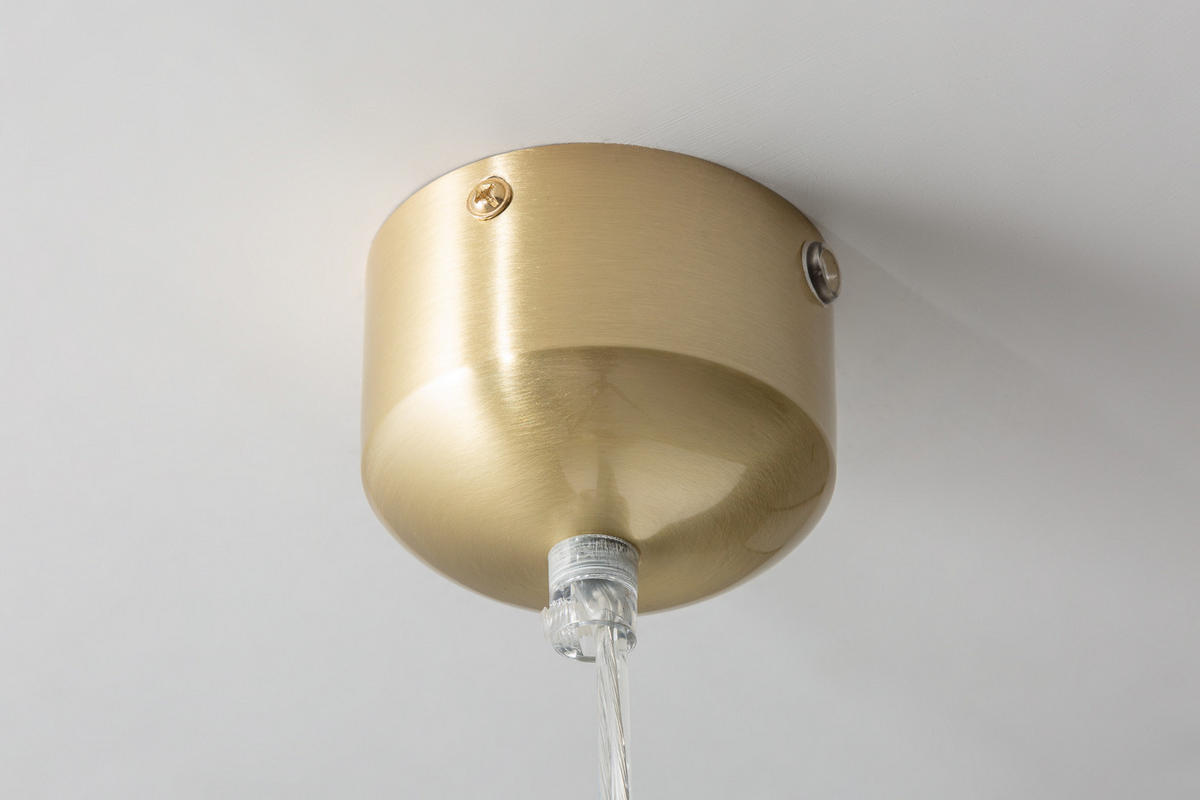 HÄNGELEUCHTE GOLDEN BALL Metall Gold 30 cm - Goldfarben, Metall (30/30/22cm) - riess-ambiente