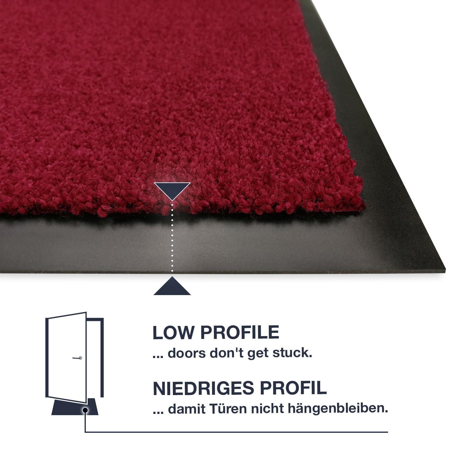 FUSSMATTEN FÜR INNEN & AUßEN TÜRMATTE - Rot, Textil (50/70cm) - WohnDirect
