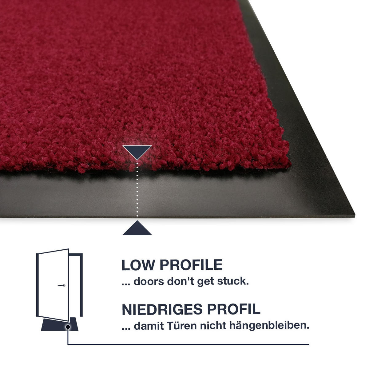 FUSSMATTEN FÜR INNEN & AUßEN TÜRMATTE - Rot, Textil (40/60cm) - WohnDirect