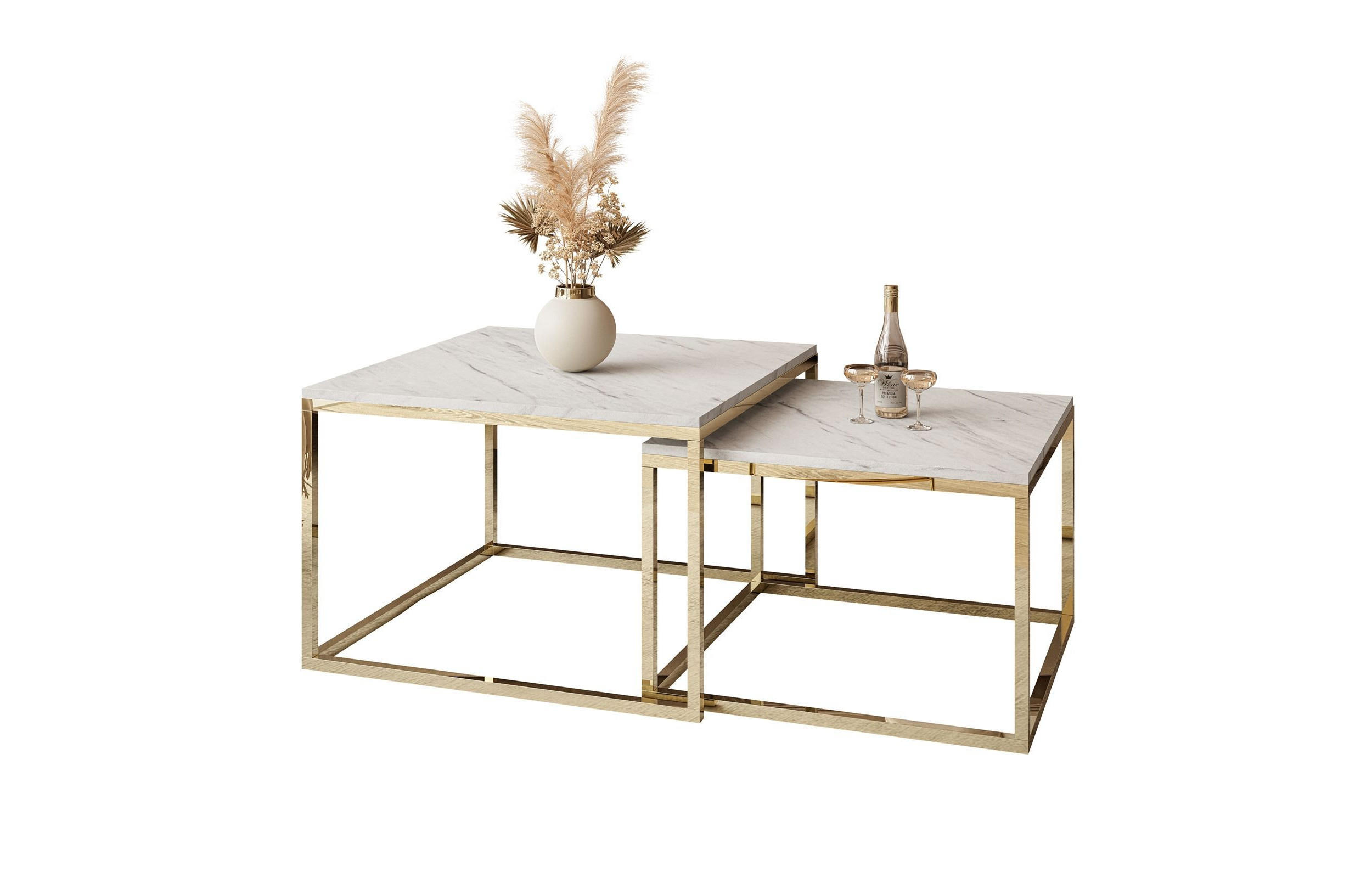 Lookway Couchtisch Mehrfarbig 70x42x70 cm