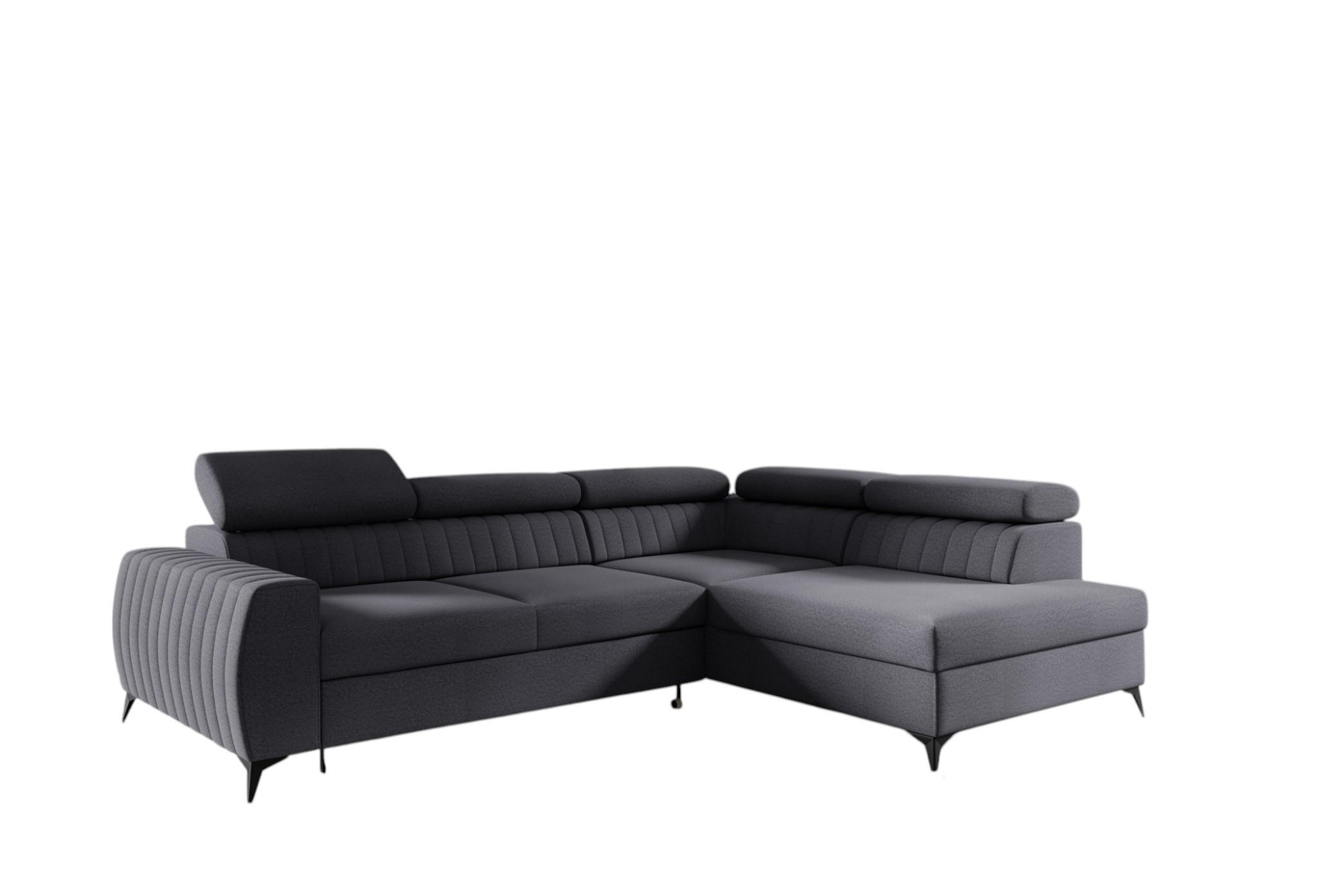 ECKSOFA Toronto - Dunkelgrau, Holzwerkstoff/Textil (270/200cm) - Fun Möbel