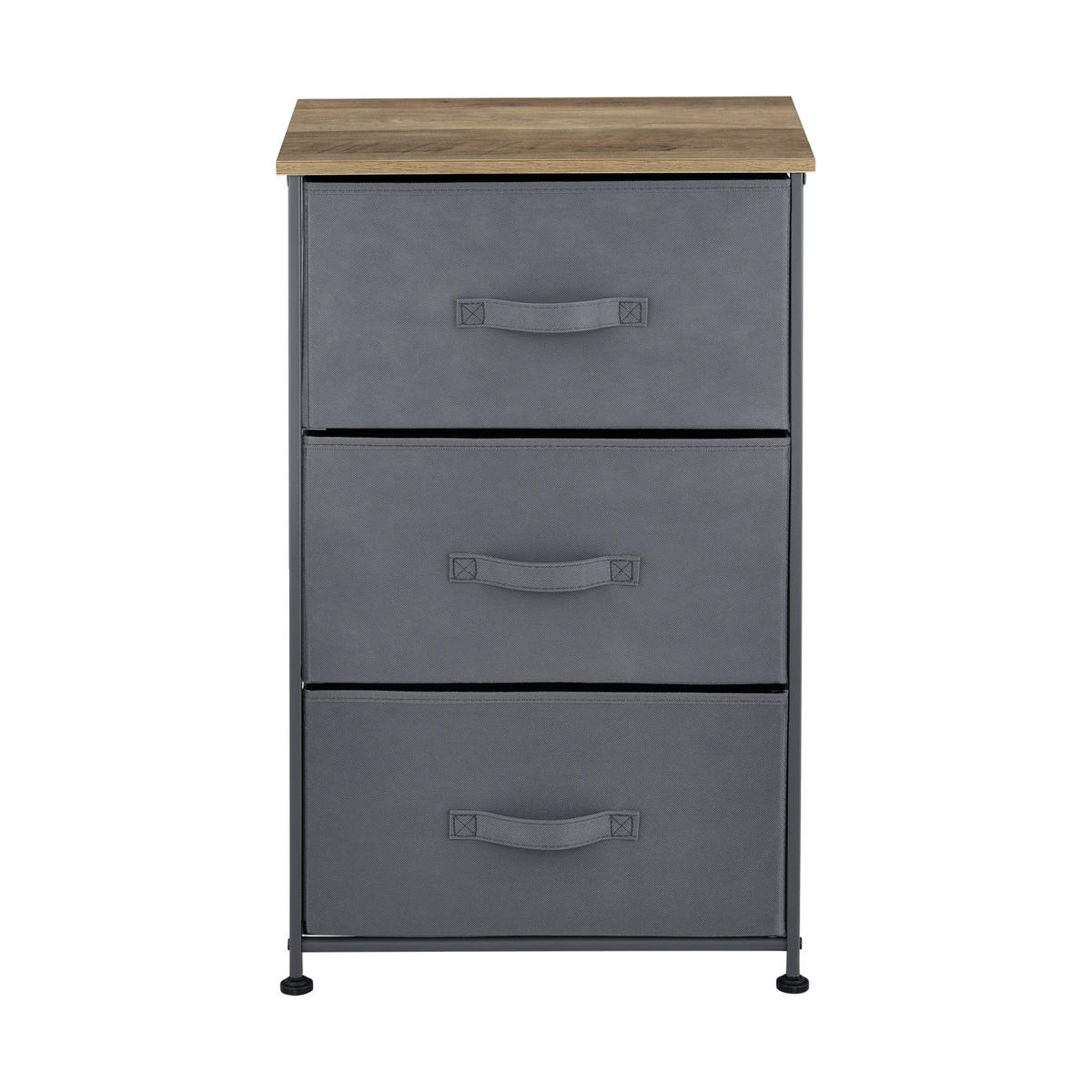 KOMMODE - Braun/Grau, Holzwerkstoff/Textil (45/73/30cm) - pro.tec