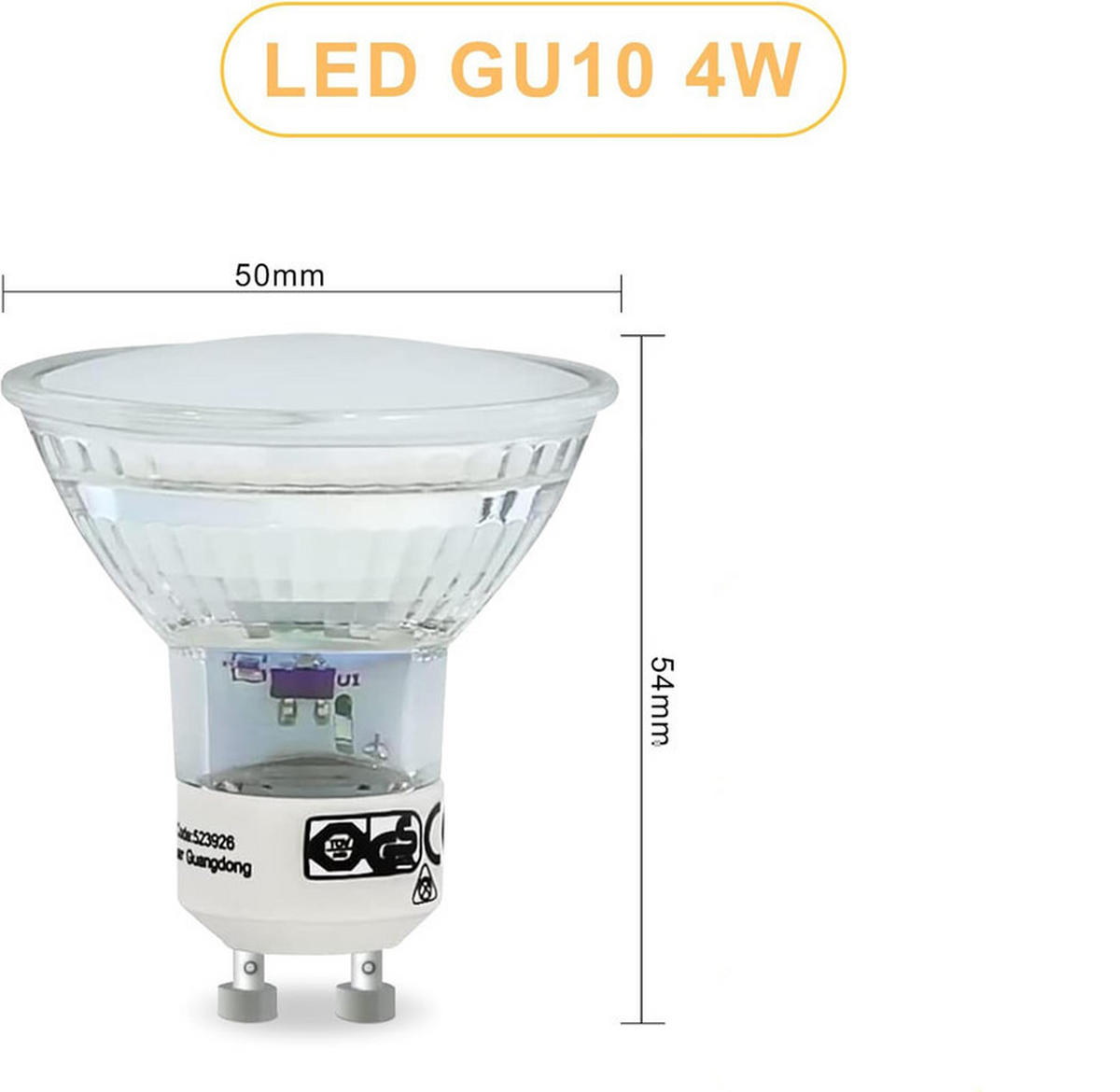 LEUCHTMITTEL Zivoltarae 5/5/5.4 cm - Weiß, Metall (5/5.4cm) - ZMH