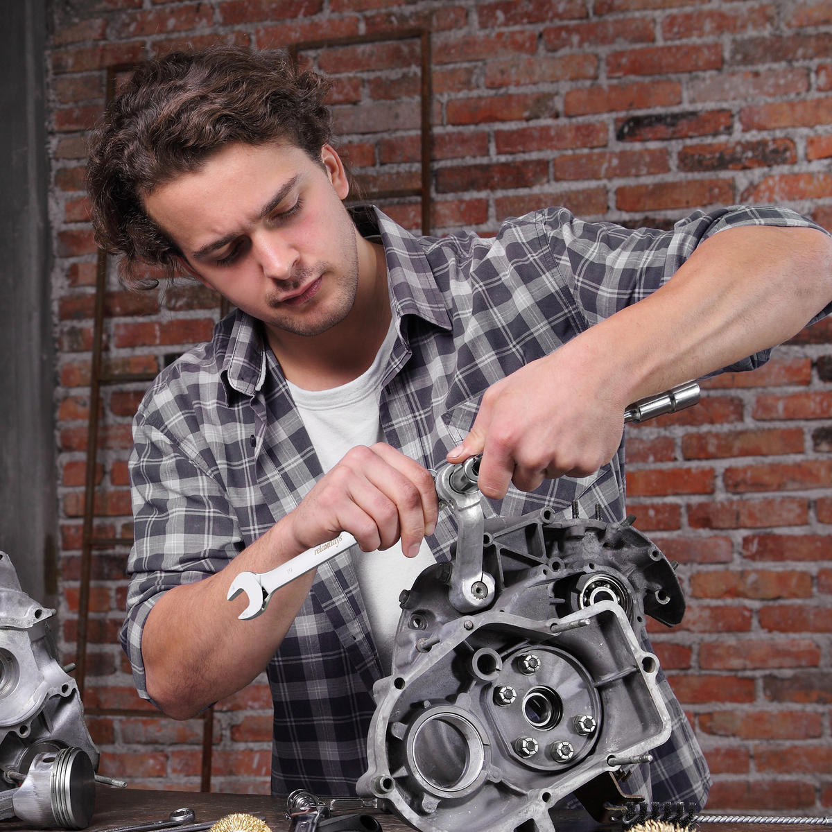 SCHRAUBENSCHLÜSSEL - Multicolor, Textil/Metall (1/43/29cm) - Relaxdays