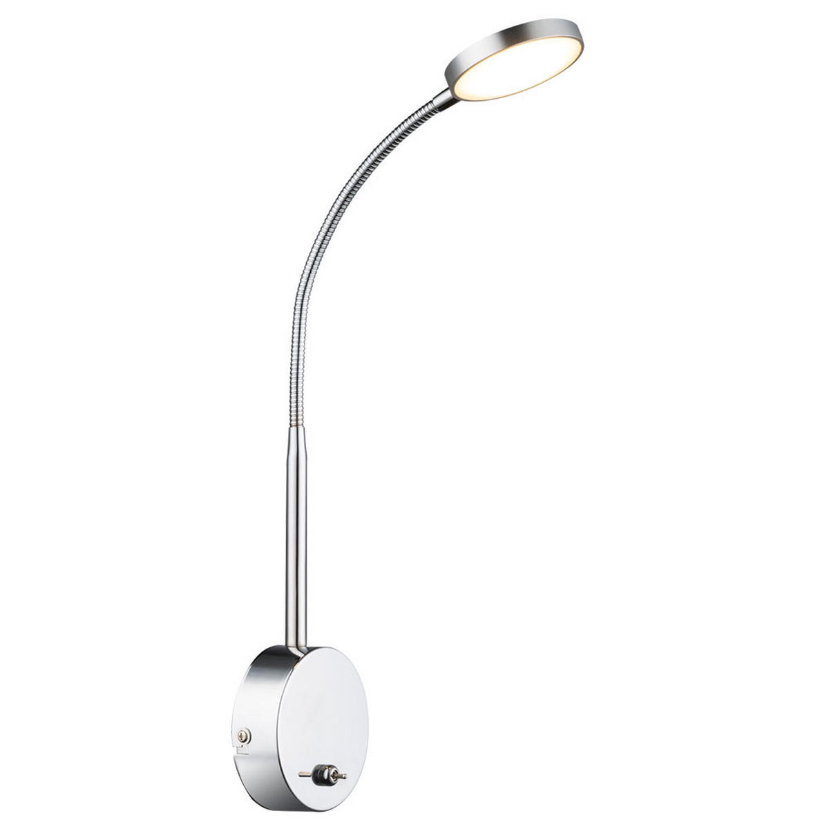 LED WANDLEUCHTE Aluminium Silber - Silberfarben, Metall (9/51/30cm) - Globo Lighting