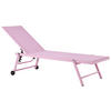 GARTENLIEGE Rosa Portofino - Pink, Metall (198/107/65cm) - Beliani