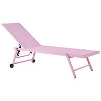GARTENLIEGE Rosa Portofino - Pink, Metall (198/107/65cm) - Beliani