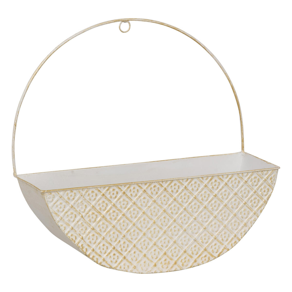 BLUMENTOPF Hängend Tino 34 cm 2er-Set - Beige, Metall (12/35/34cm) - Atmosphera Createur d´interieur