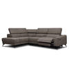 ECKSOFA LARS 5-Sitzer, 1 Relax, verstellbare Kopfstützen, taupe - Taupe/Schwarz, Holzwerkstoff/Textil (284/201cm) - Courtois Laville