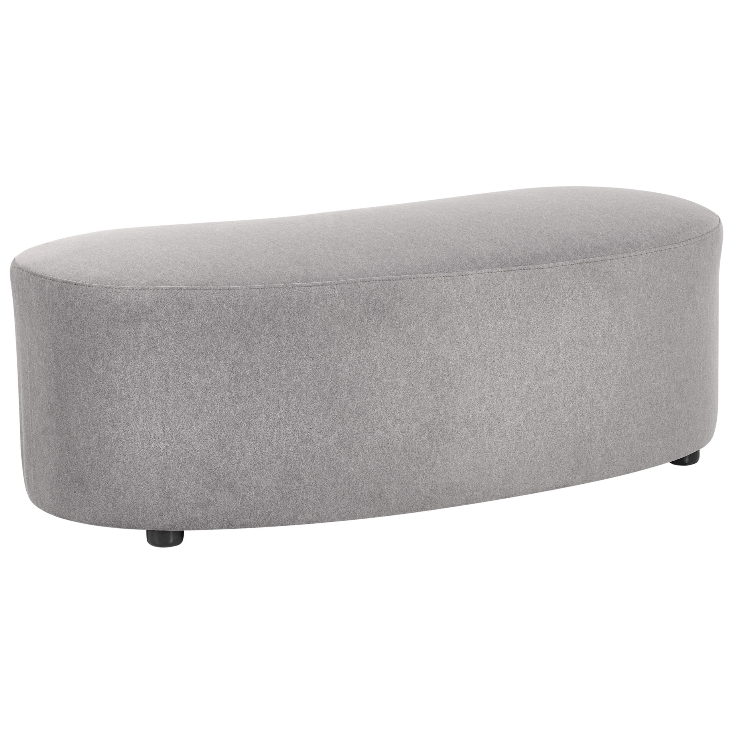OTTOMANE Stoff Grau Amal - Dunkelgrau, Textil (120/41/54cm) - Beliani