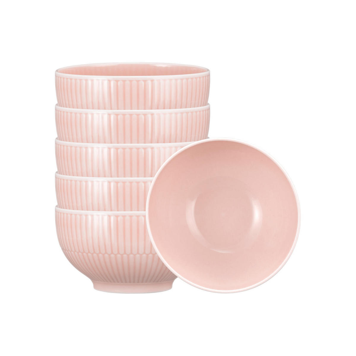 CAFÉ AU LAIT SCHALEN Amina Rosé ø 12,9 cm 6er Set - Rosa, Keramik (0.5L) - Seltmann Weiden
