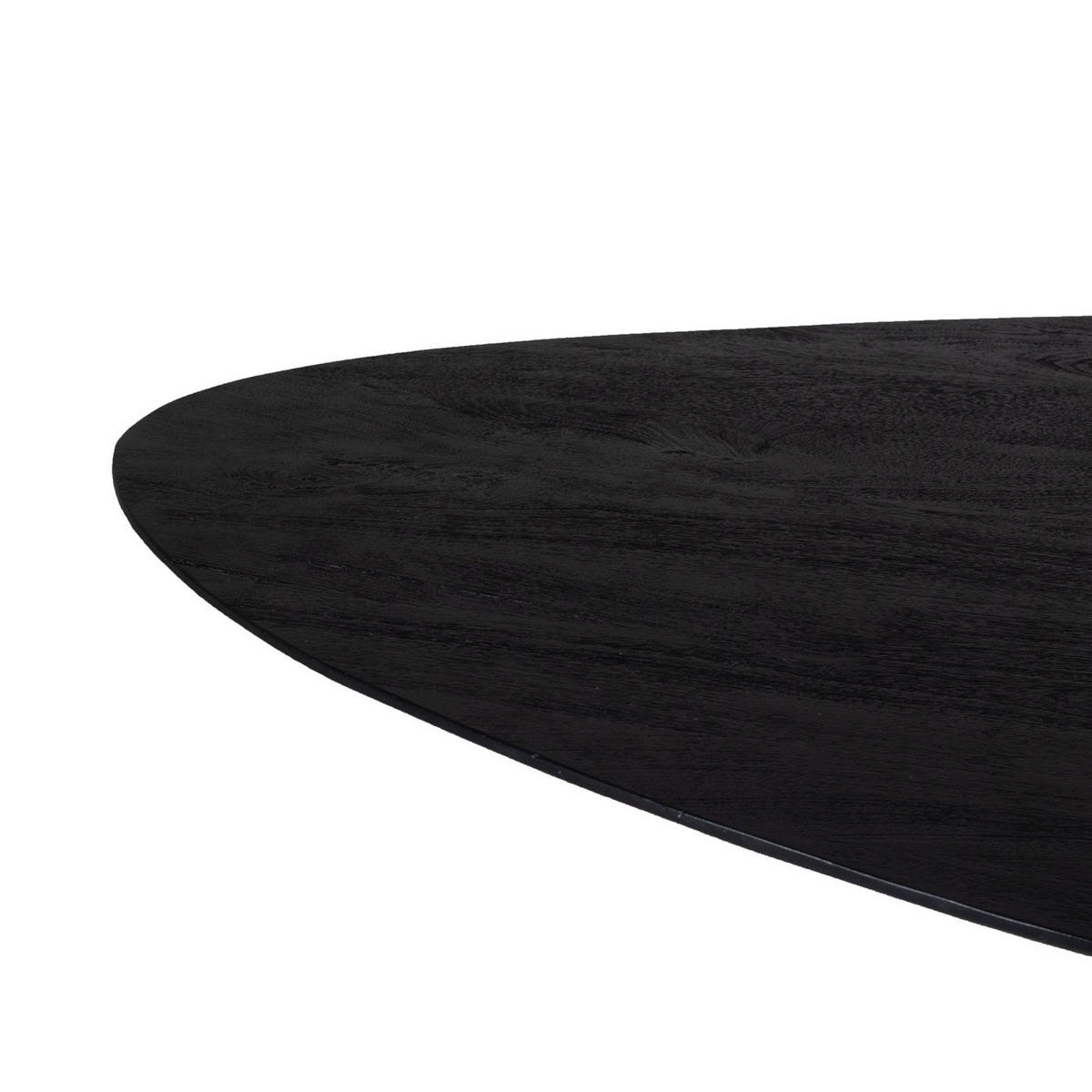 ESSTISCH dreieckig aus Mangoholz 160cm, schwarz - Schwarz, Holz (160/120/76cm) - Giga Meubel