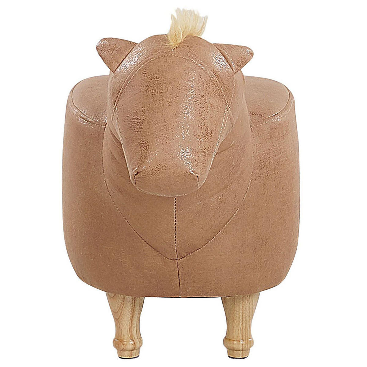 TIERHOCKER Horse 64/33/50 cm - Beige, Kunststoff/Textil (33/50/64cm) - Beliani