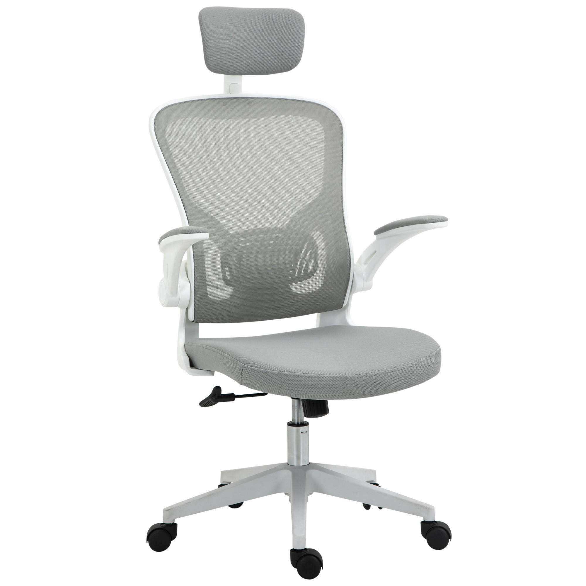 BÜROSTUHL Grau Nylongewebe, Schaumstoff, Kunststoff 65xx64x122 xm - Grau, Kunststoff (64/122/65cm) - DESIGN IN