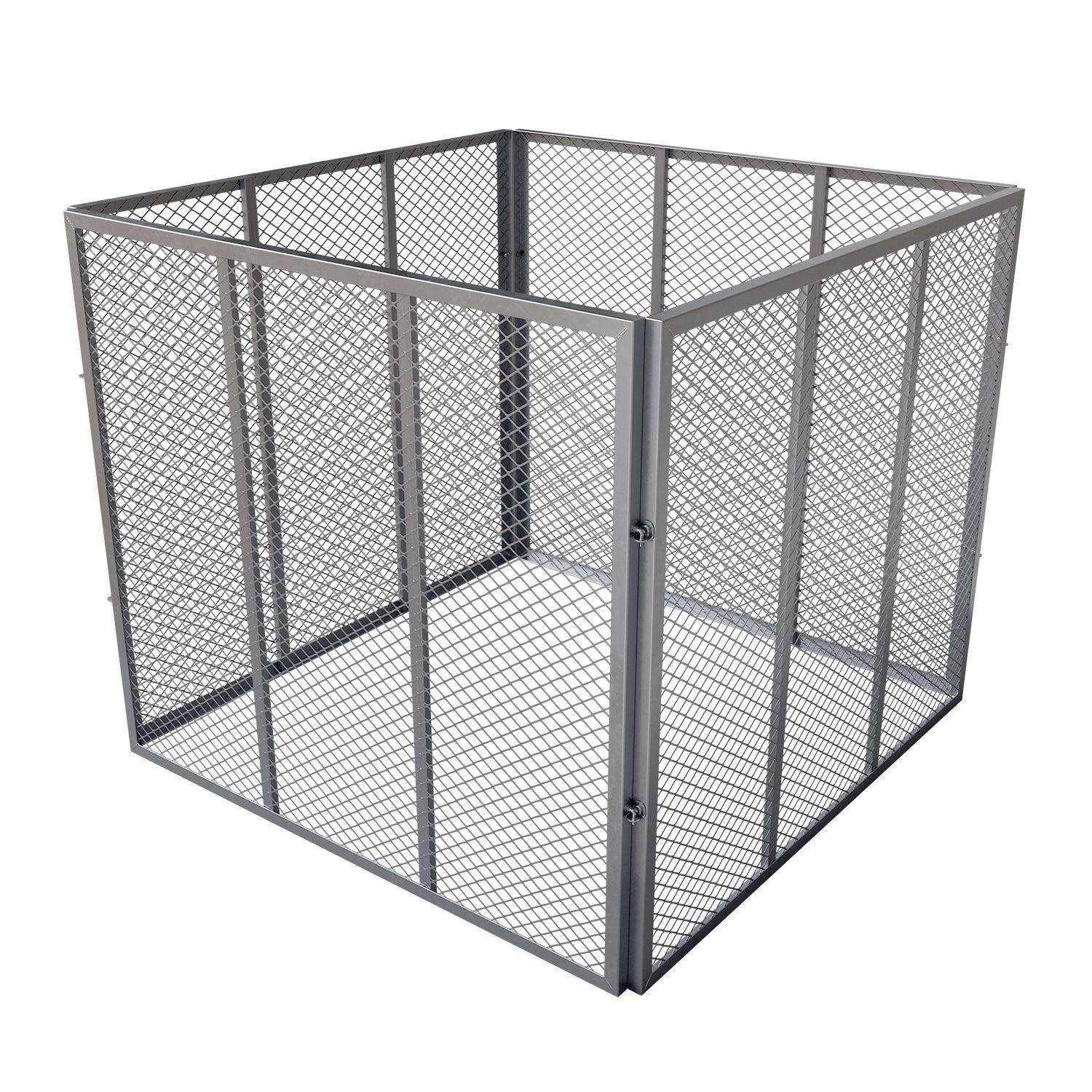 KOMPOSTER Metall silber 800L - Silberfarben, Metall (100/80/100cm) - Juskys