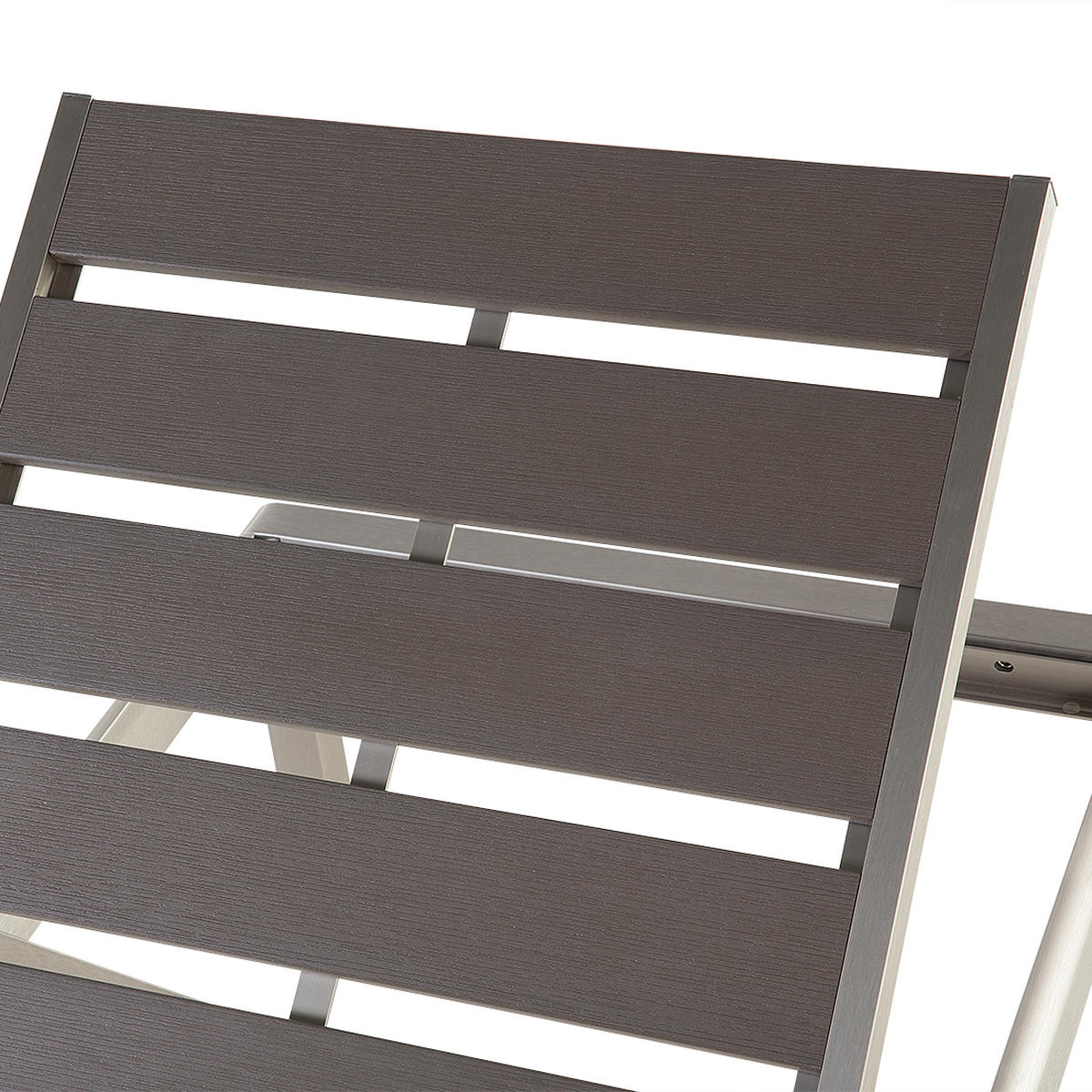 GARTENLIEGE grau Nardo - Grau, Metall (64/93/198cm) - Beliani