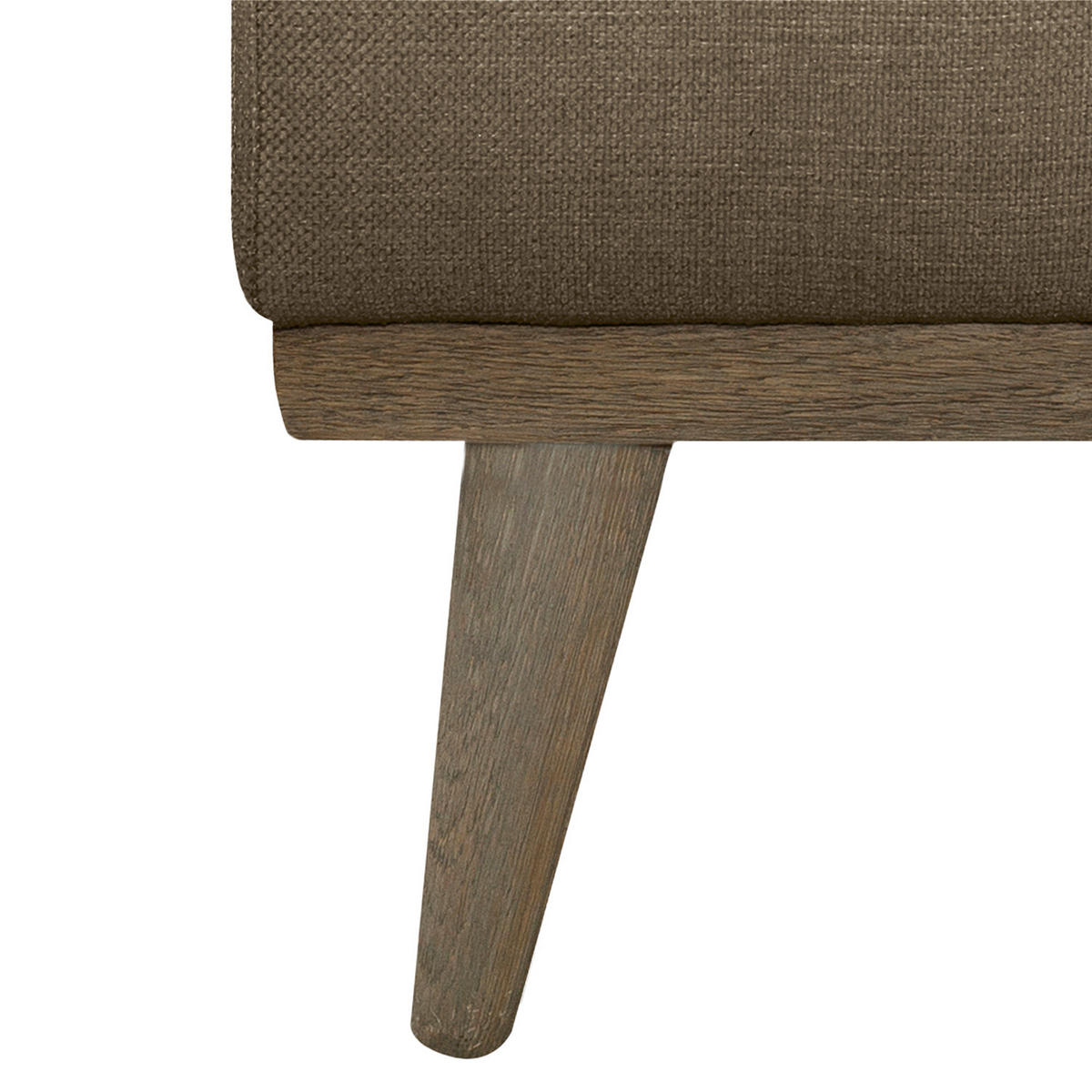 WOHNLANDSCHAFT mit Longchair - Eichefarben/Dunkelbraun, Eichenholz/Textil (371/81/219cm) - home24