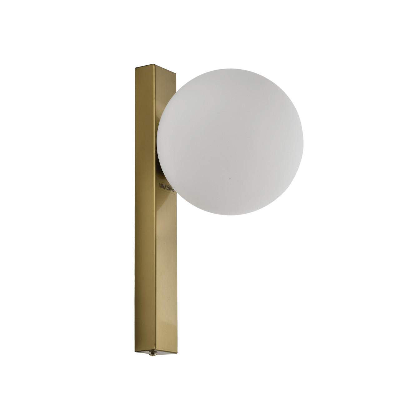 WANDLEUCHTE Noava, Messing und Weiß, 30cm - Messingfarben, Glas (4/30/18cm) - KOSILUM