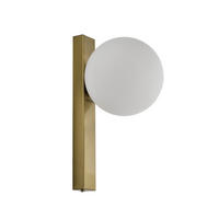 WANDLEUCHTE Noava, Messing und Weiß, 30cm - Messingfarben, Glas (4/30/18cm) - KOSILUM