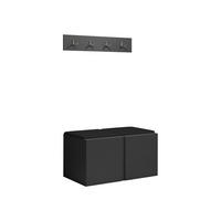 GARDEROBEN-SET Orion VI - Graphitfarben/Schwarz, Holzwerkstoff/Kunststoff (84/42/46cm) - MIRJAN24