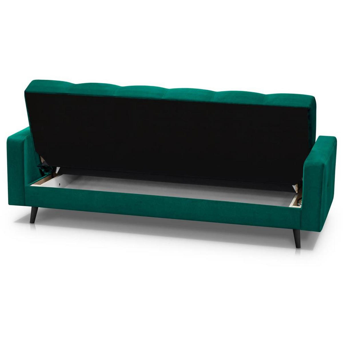 3-SITZER Schlafsofa Nancy Bis grün - Grau, Holz/Textil (220/89/93cm) - Beautysofa