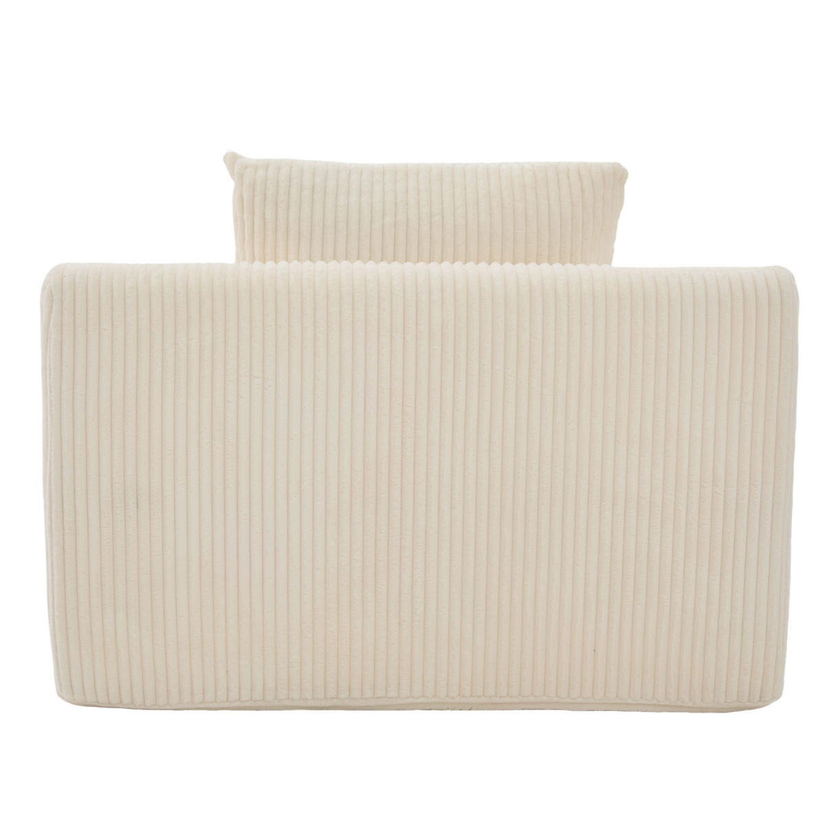 SESSEL mit Fußpedal Kord Beige 147/110/67 cm - Beige, Textil (147/67/110cm) - OKWISH
