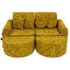 KINDERSOFA, Pocket Max, Tangle, Goldsenf - Honig, Textil (120/25/60cm) - MeowBaby