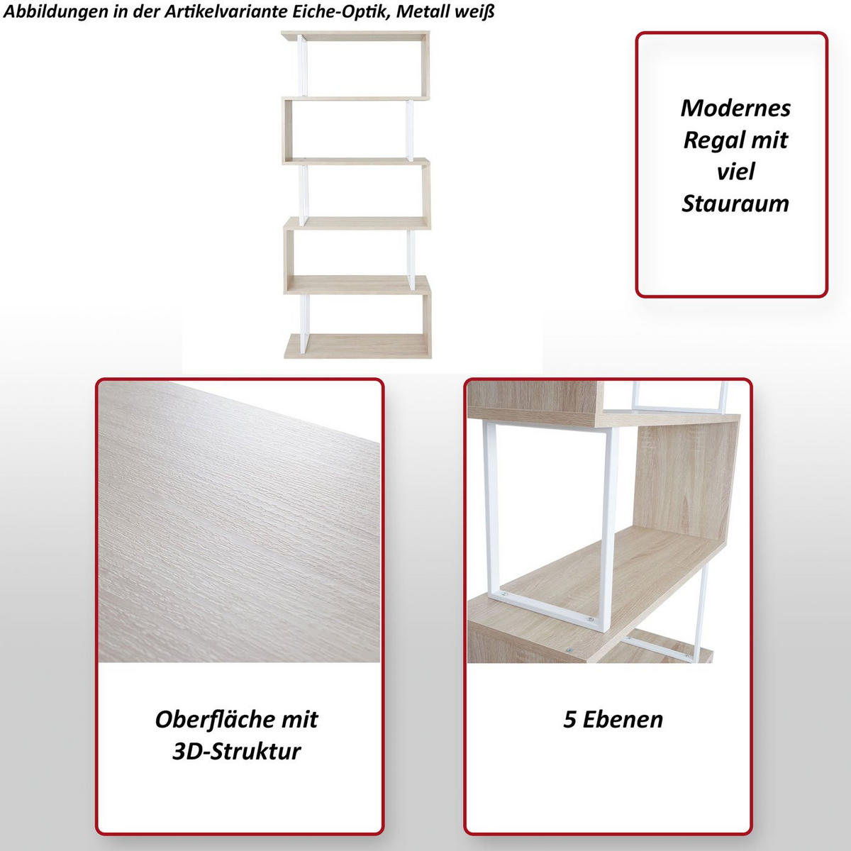 BÜCHERREGAL Grau - Grau, Holzwerkstoff (80/183/30cm) - MCW