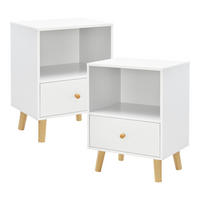 BEISTELLTISCH-SET 2 TLG. Sundsvall - Weiß, Holz/Holzwerkstoff (30/40/54cm) - [en.casa]